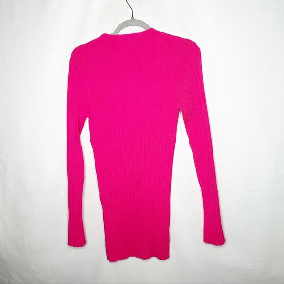 ADAM LIPPES Pink Long Sleeve Sweater Dress in XL - Picture 7 of 7